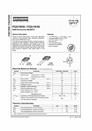 DataSheet FQD1N50 pdf